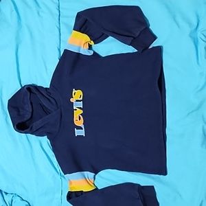 Levi's navy sweatshirt hoodie. Kids XL